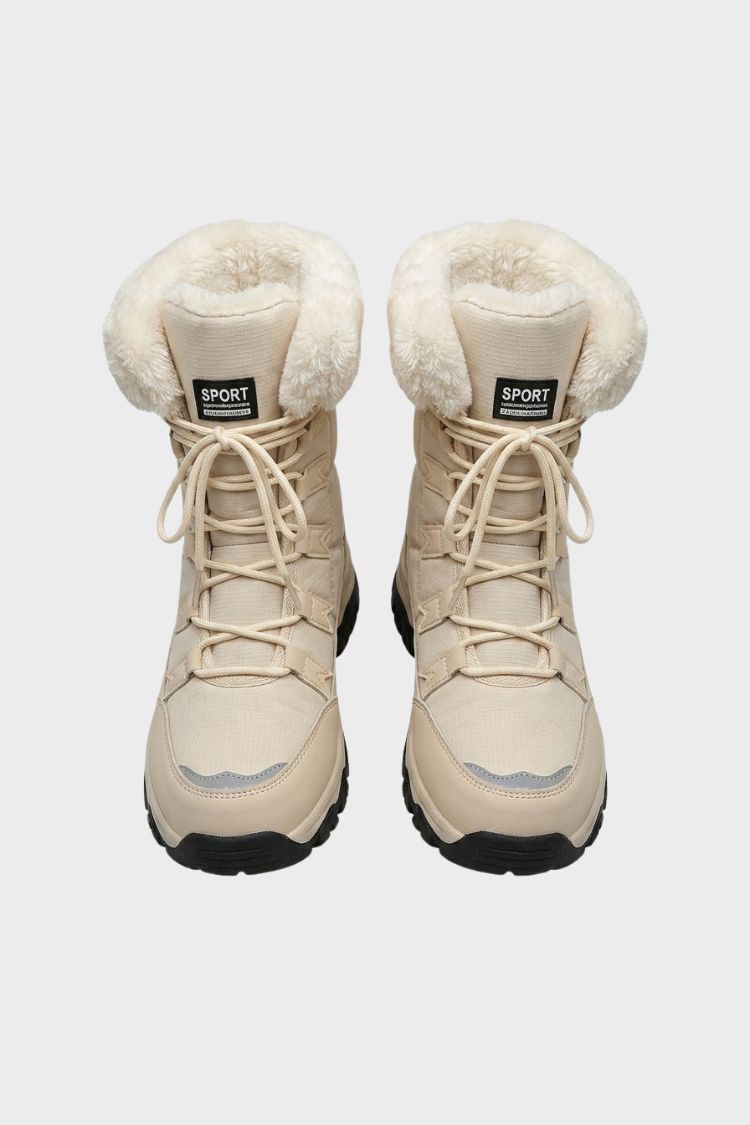Women's Lace-Up Snow Boots | Treaded Sole
