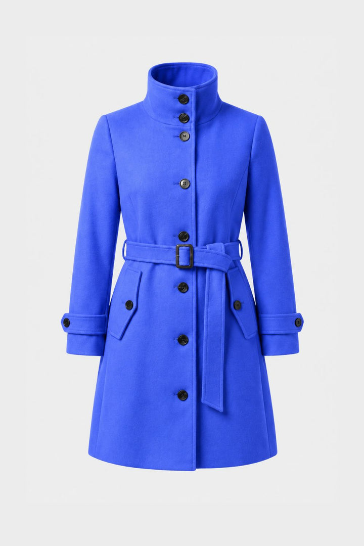 Women's Belted A-Line Coat | Notch Collar