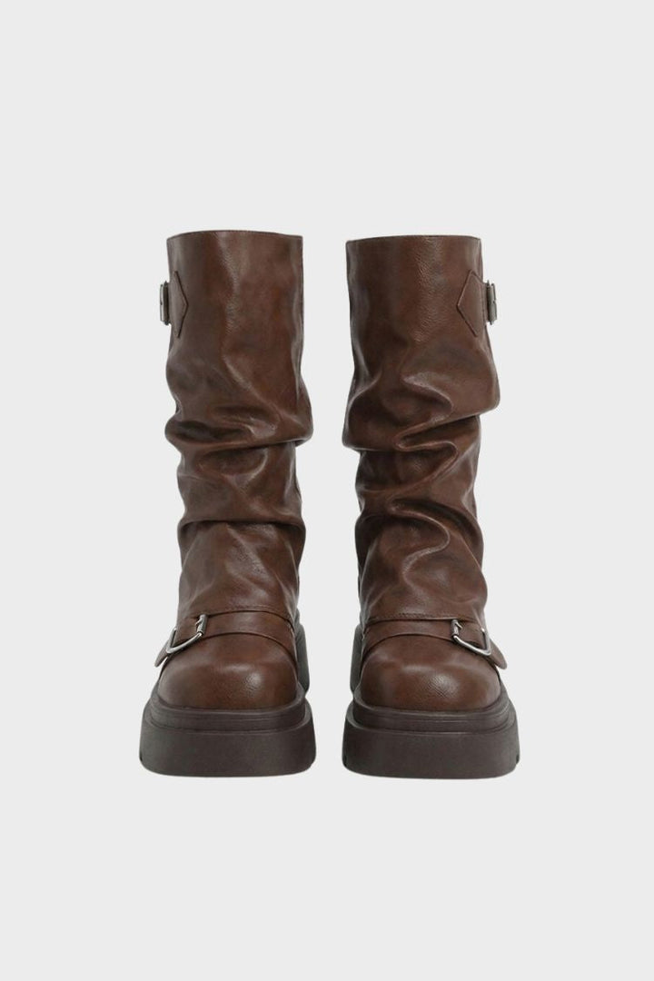 Women's Buckle Boots | Chunky Lug Sole