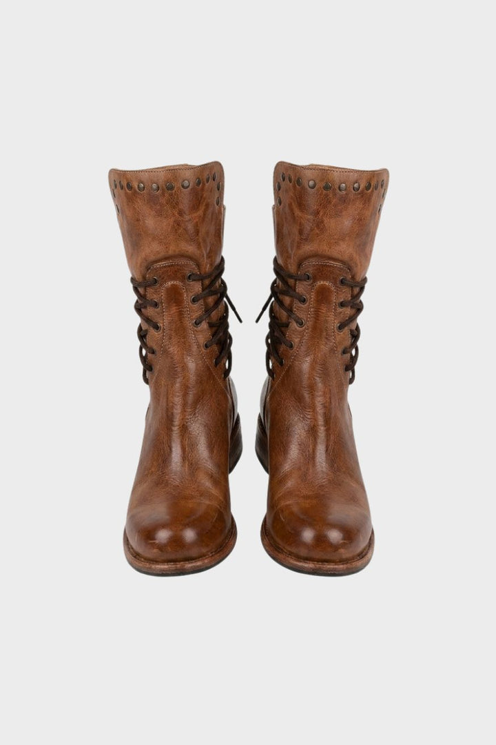 Women's Lace-Up Boots | Studded Cuff