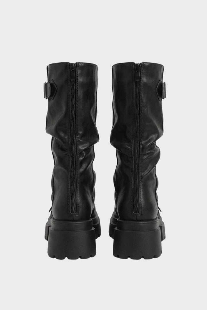 Women's Buckle Boots | Chunky Lug Sole