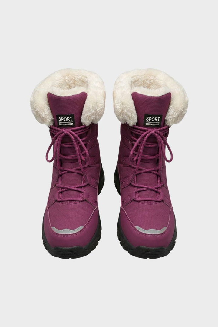 Women's Lace-Up Snow Boots | Treaded Sole