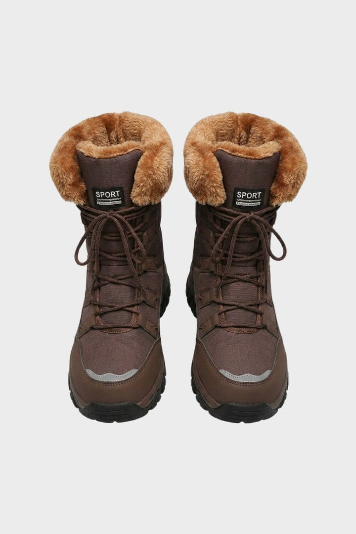 Women's Lace-Up Snow Boots | Treaded Sole