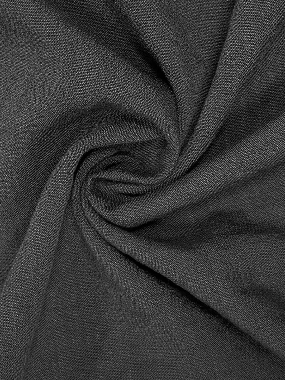 Swirled charcoal fabric texture of the matching set, shown close-up