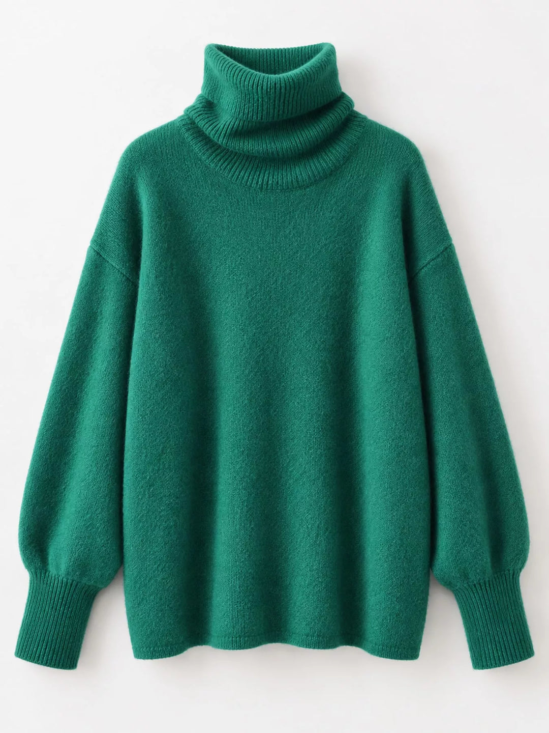 Oversized thermal dropped shoulder in green, flat lay 2